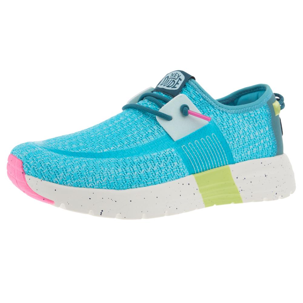 Hey Dude Womens Sirocco W Sport Stripe Teal Casual