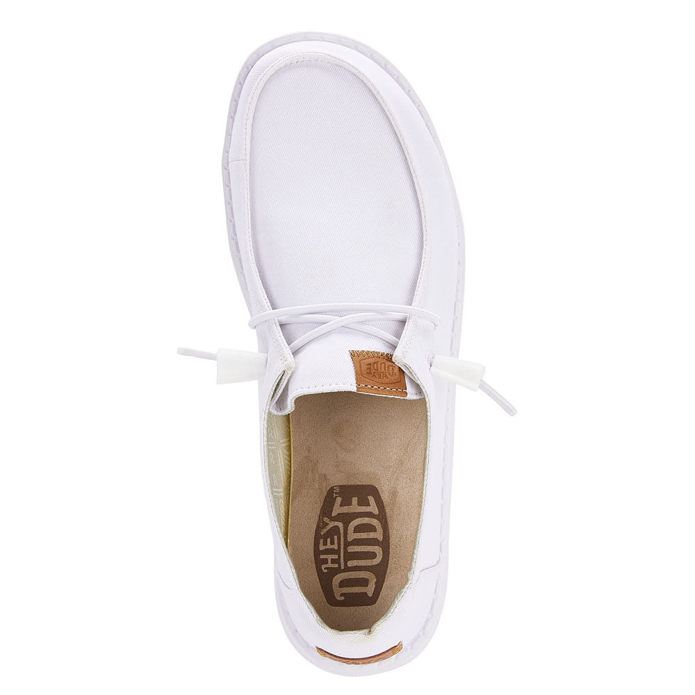 Hey Dude Women's Wendy Stretch Canvas White Casual