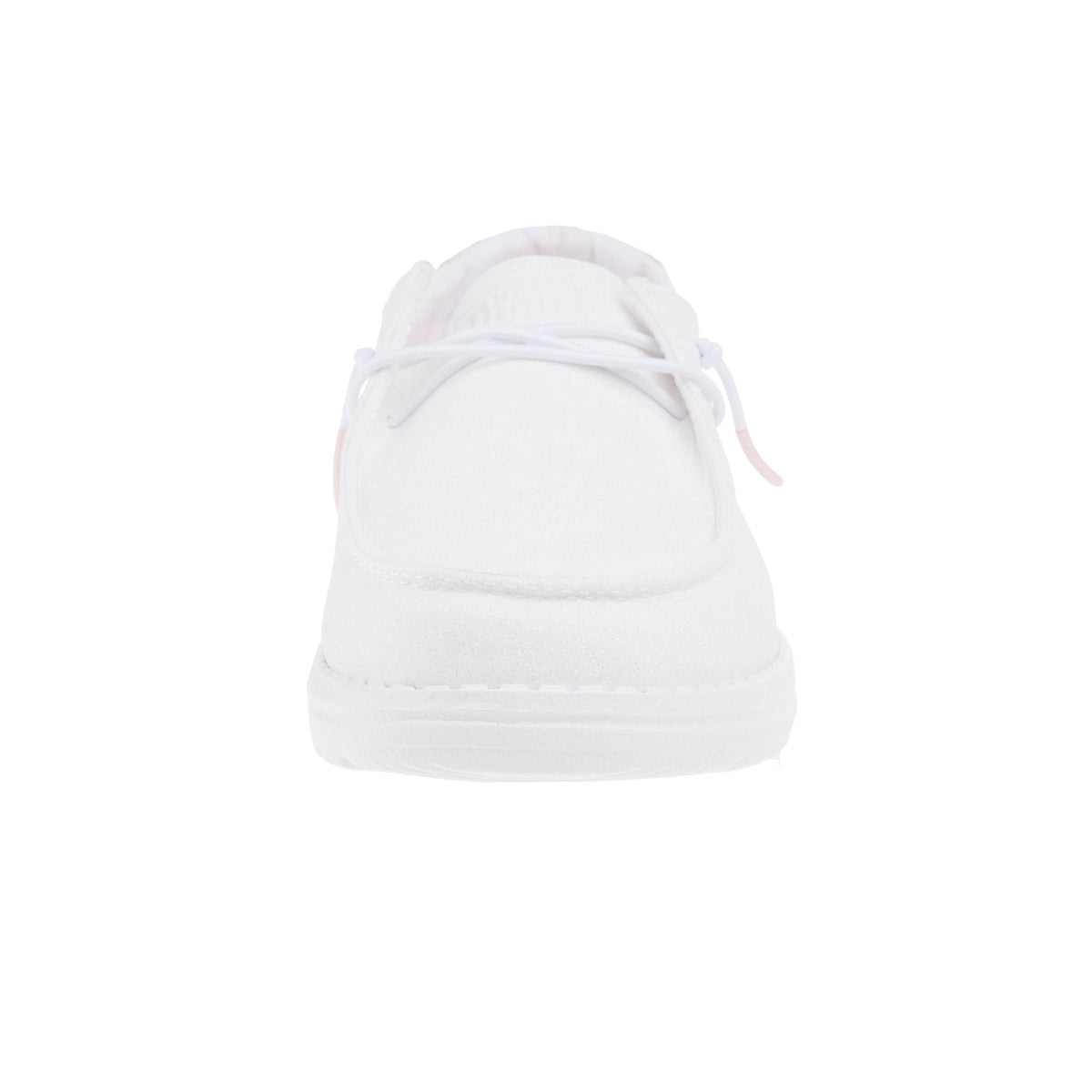 Hey Dude Womens White Metallic Sparkle Casual Shoe