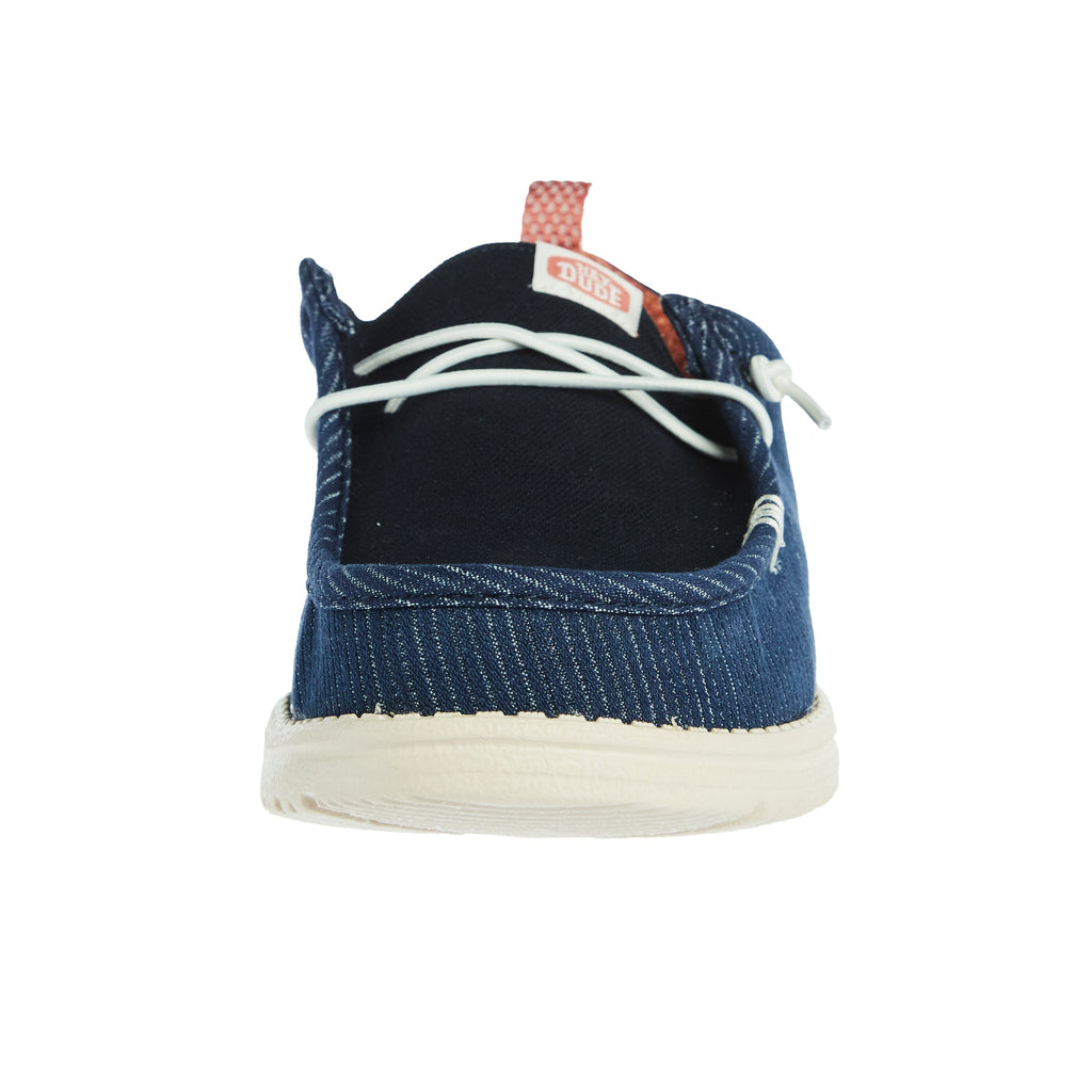 Hey Dude Men`s Wally Hickory Denim Navy Casual Shoe