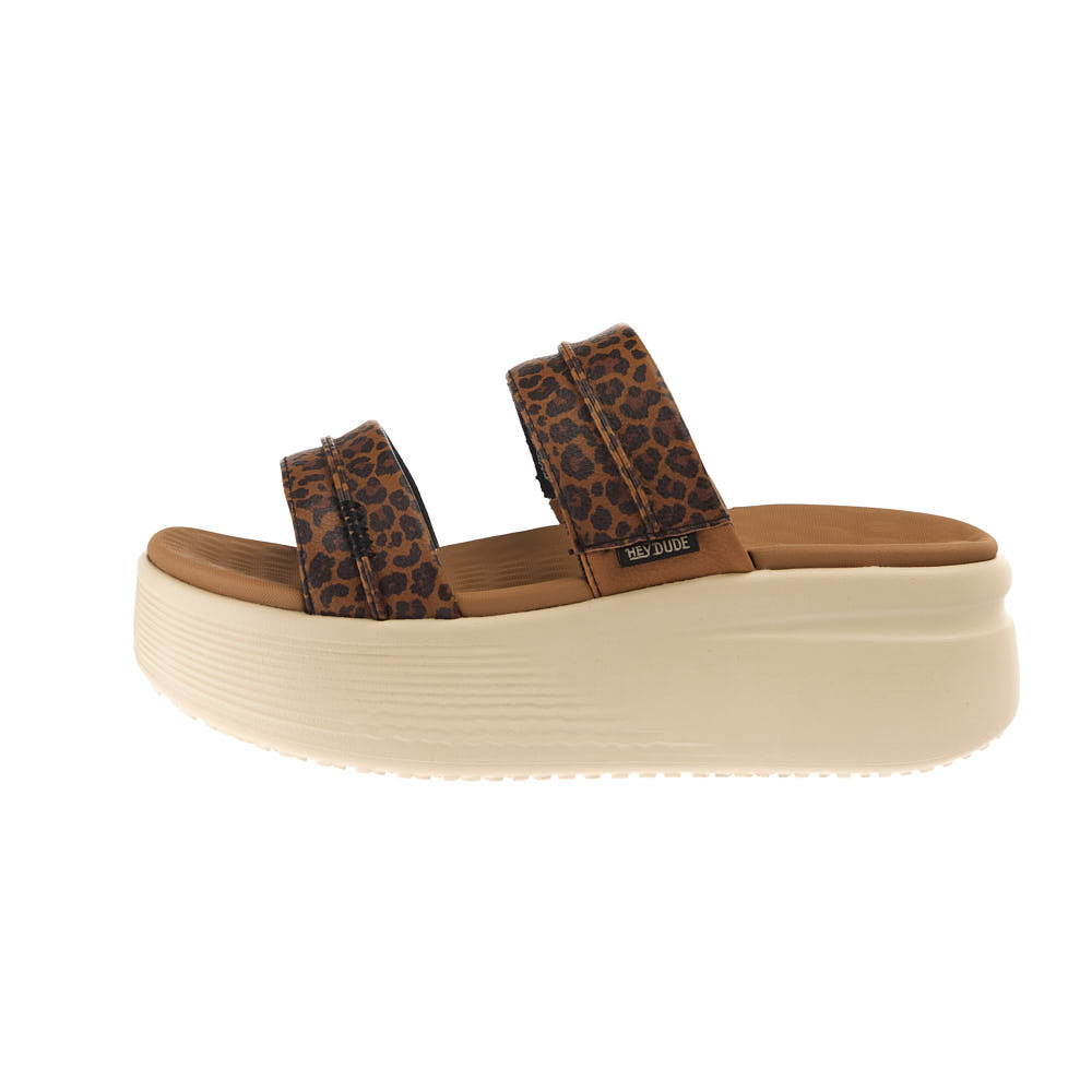 Hey Dude Women's Austin Slide Classic Tan Leopard Sandal